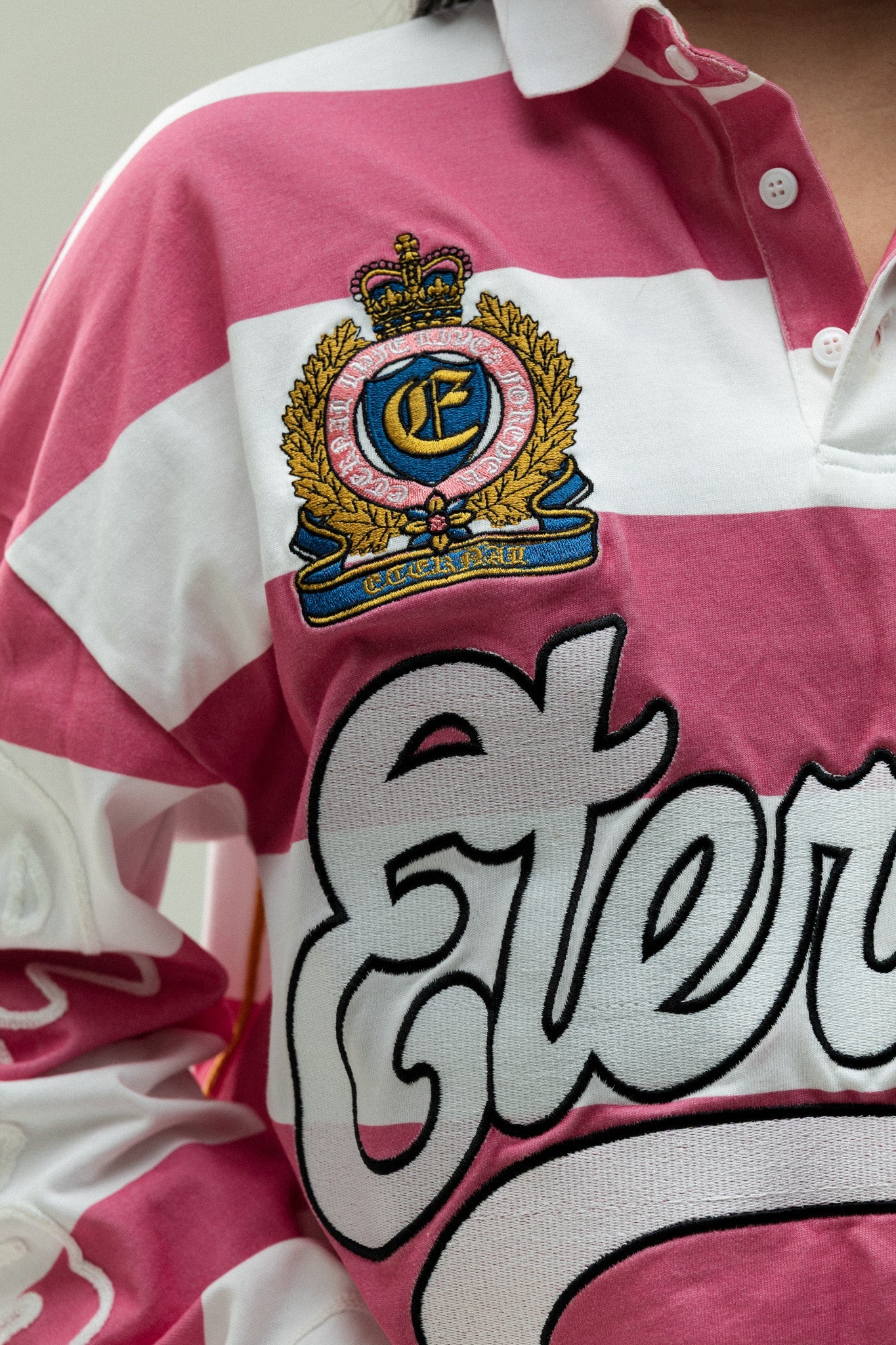 “ETERNAL LIVES FOREVER” RUGBY POLO [PINK]